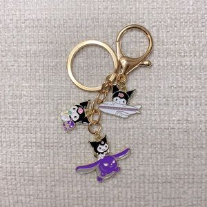 Sanrio inspired Kuromi Keychain Purse Charm New without tags